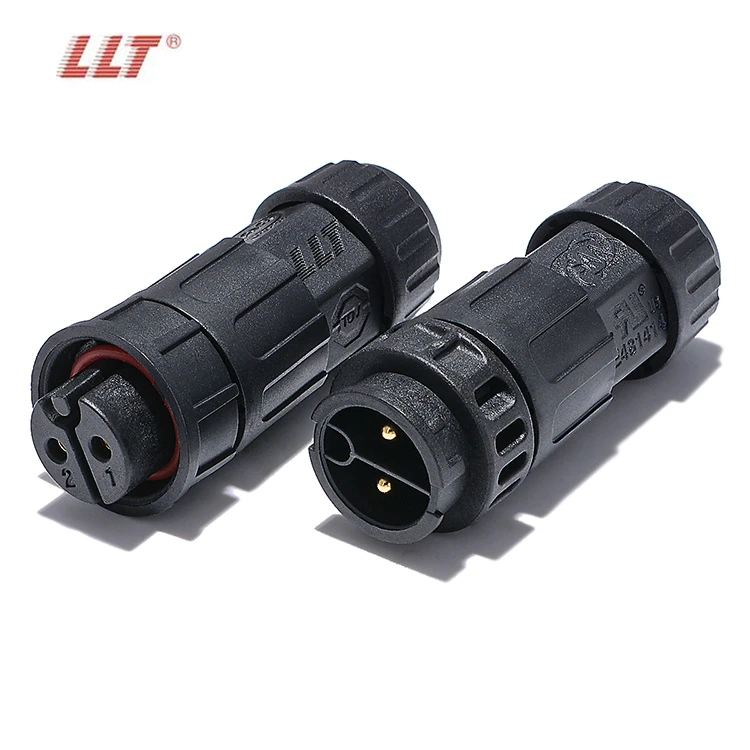 LLT M19 600V 20A Waterproof Aviation Connector 2 Pin Male & Female Plug Solderless Screw Terminal IP68 Weatherproof AC/DC Power Connector thumbnail