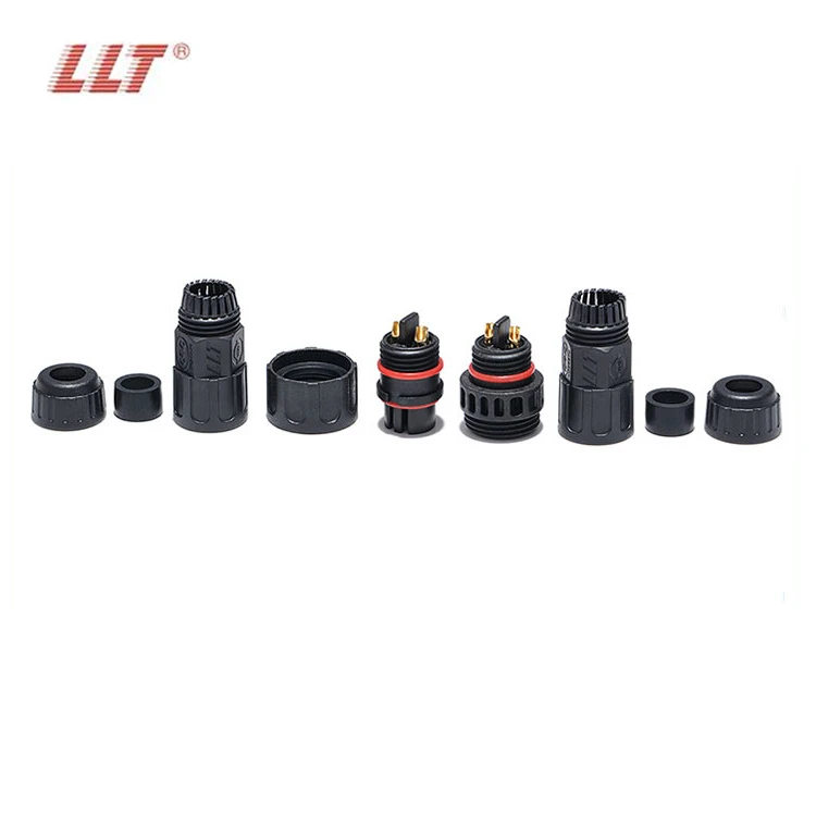 LLT M19 Waterproof Aviation Plug Waterproof Butt Connector Screw Lock 2 Core IP68 Waterproof Connector for LED Power detail 6