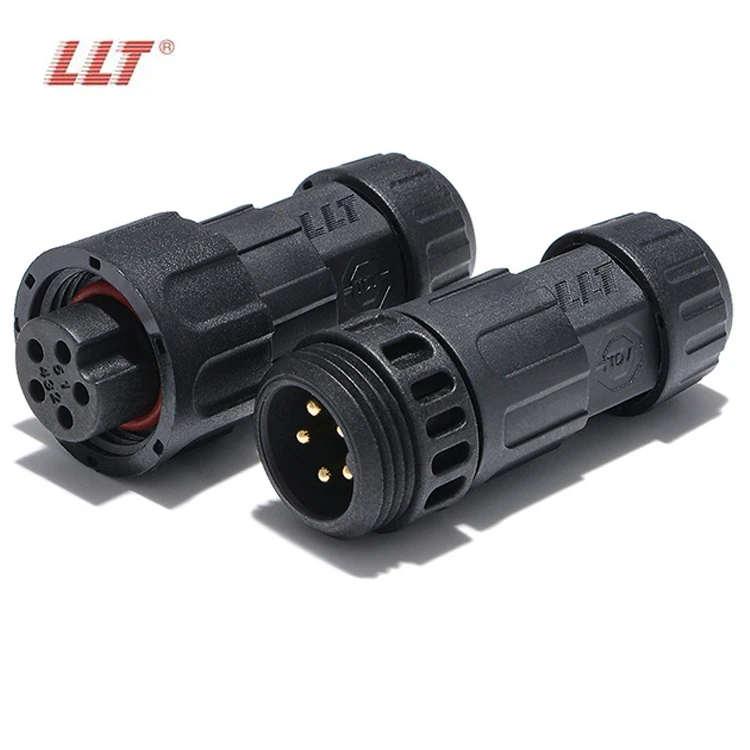 LLT M19 5 Core Waterproof Connector Male And Female Screw Lock Iot Signal Water Environment Monitoring Connector thumbnail