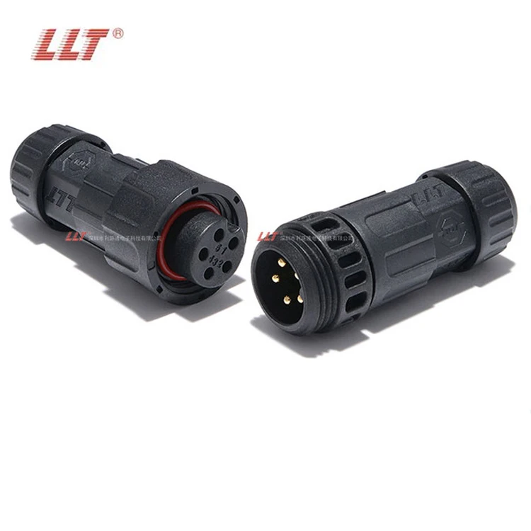 LLT M19 5 Core Waterproof Connector Male And Female Screw Lock Iot Signal Water Environment Monitoring Connector detail 3