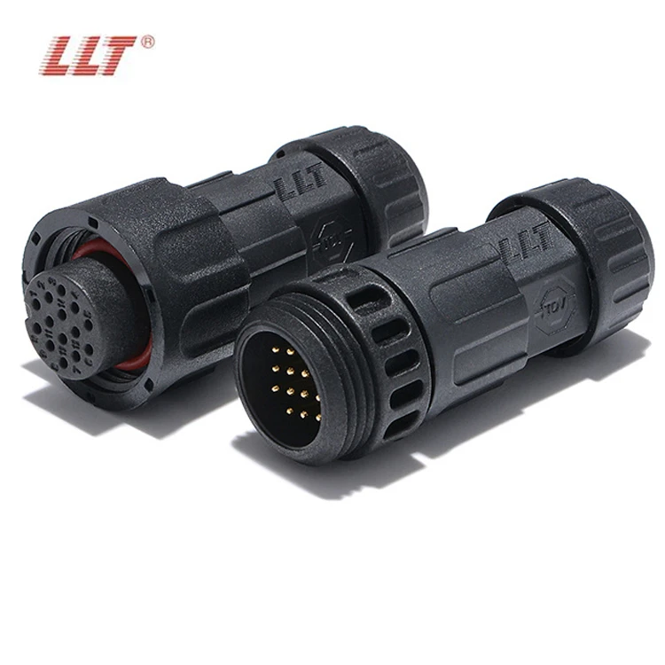 LLT Waterproof Connector M19 Ip67 14 Pin Male Female Plug For Signal thumbnail