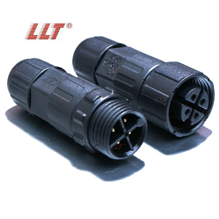 LLT M16 4 Poles Waterproof Male Female Connector Plastic Circular Connectors thumbnail