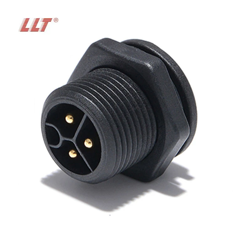 LLT IP68 Waterproof 3 Pin Front Wire To Board 20A Circular Connectors For LED Display detail 4