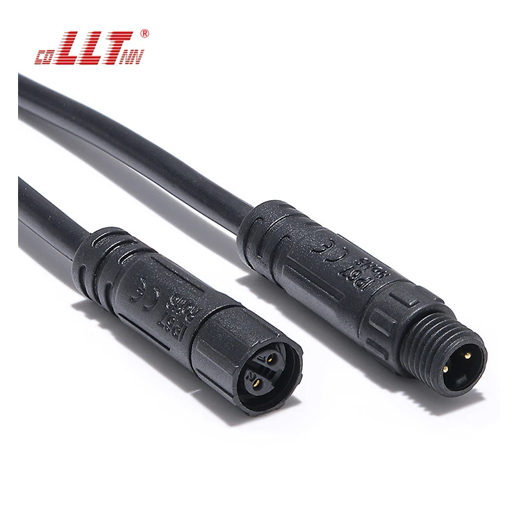 LLT M8 Mini Series 2 Pole male female waterproof cable connector thumbnail