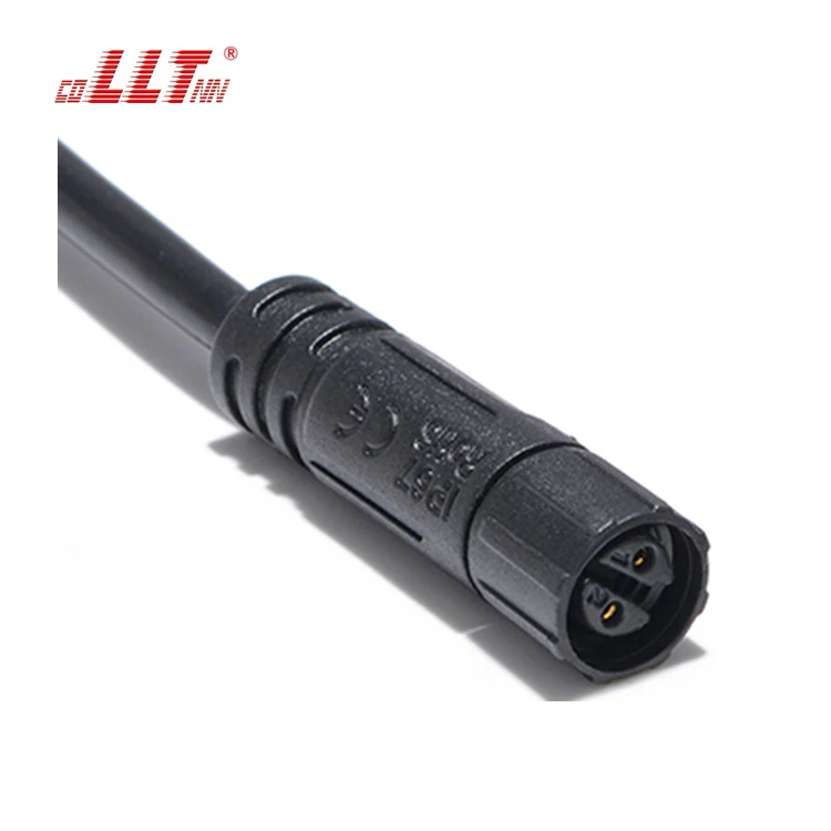 LLT M8 Mini Series 2 Pole male female waterproof cable connector detail 5