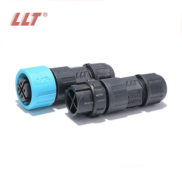 LLT M16 Push Locking IP68 10A Waterproof Connectors 4 Pin AC Power Socket detail 3