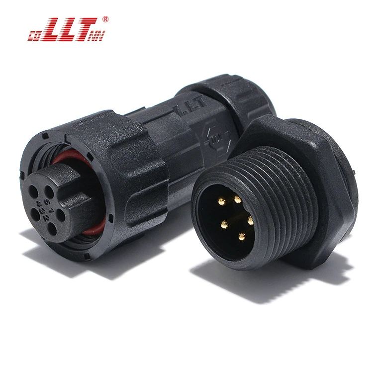 LLT M19 IP68 5 6 7 Pin Waterproof Panel Connector Circular For Data Signal Connection thumbnail