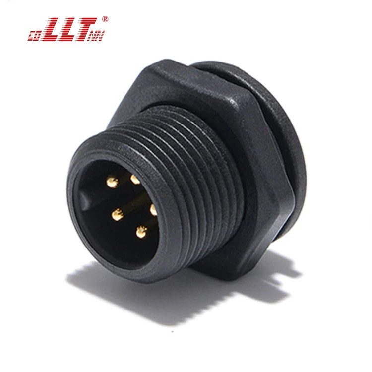 LLT M19 IP68 5 6 7 Pin Waterproof Panel Connector Circular For Data Signal Connection detail 3