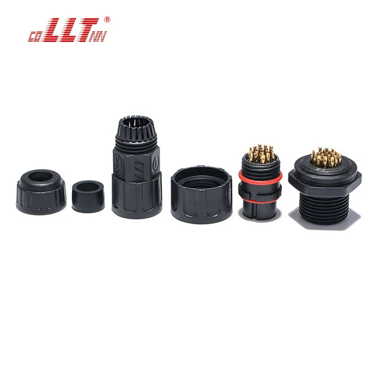 LLT M19 Power Signal Waterproof Circular Connectors 18 Pin For Outdoor Electronic Distribution detail 4