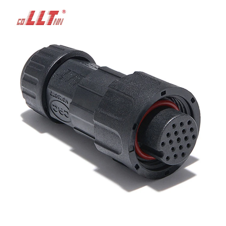 LLT M19 Power Signal Waterproof Circular Connectors 18 Pin For Outdoor Electronic Distribution detail 6