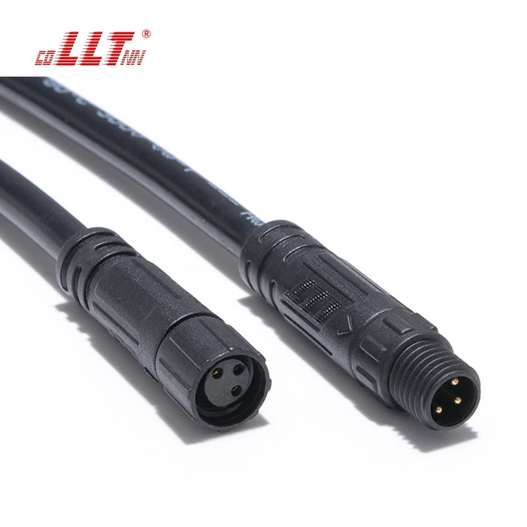 LLT M8 2 3 4 5 Pin Waterproof Cable Connector Male and Female Plug Cable For Signal thumbnail