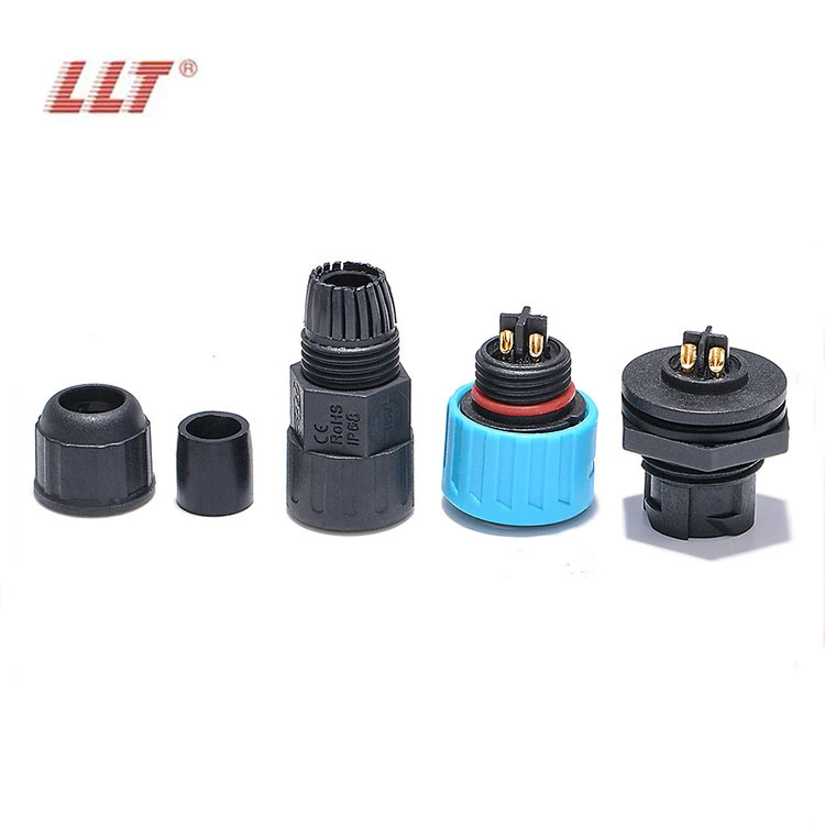 LLT M16 Male Gender Plug Connector 4Pin Female Waterproof Front Panel Mount connector detail 6