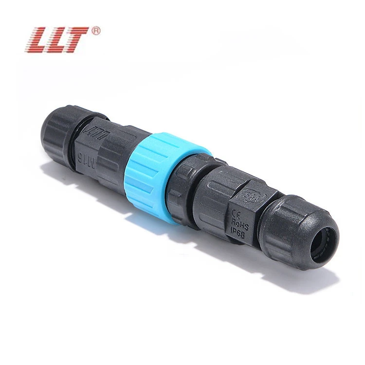 LLT 10A 3 Pin Circular Power Connector , Male Female Power Connector M16 Push Locking detail 2