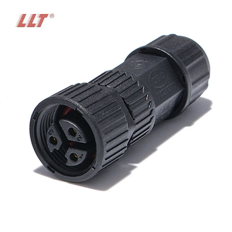 LLT M15 Field Assembly 3 Pin Electrical Power Connectors Water Resistant Cable Connector For Street Lightings detail 3