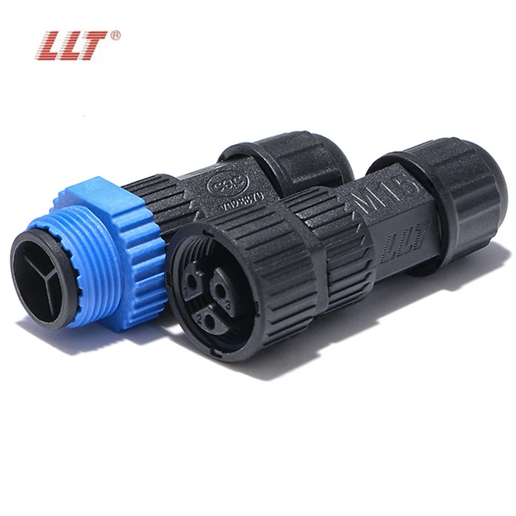 LLT M15 Field Assembly 3 Pin Electrical Power Connectors Water Resistant Cable Connector For Street Lightings detail 5
