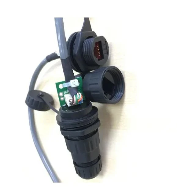 LLT Connector M19 RJ45 Panel Mount Connector with Cable detail 3