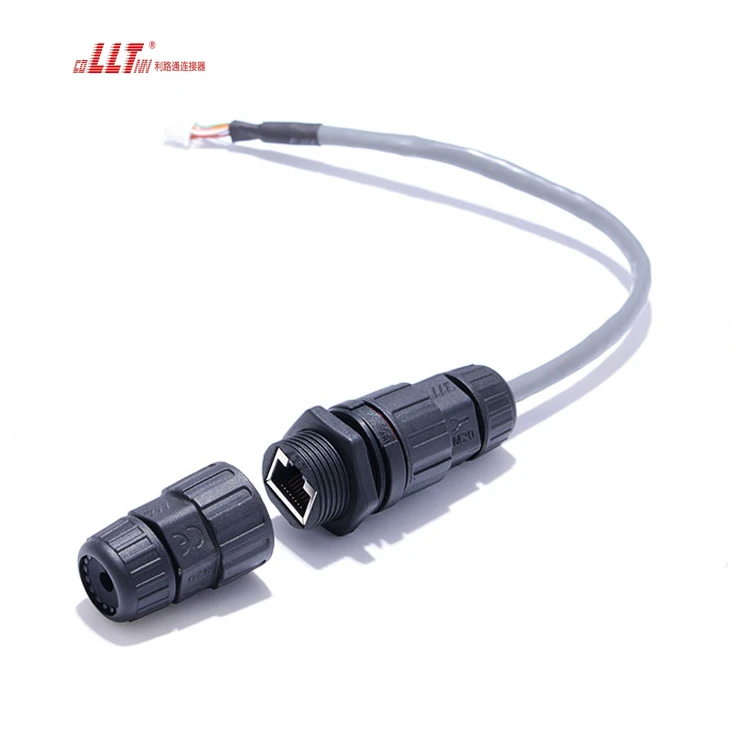 LLT IP67 IP68 M19 Front Panel Ethernet RJ45 Waterproof CCTV Connector detail 5