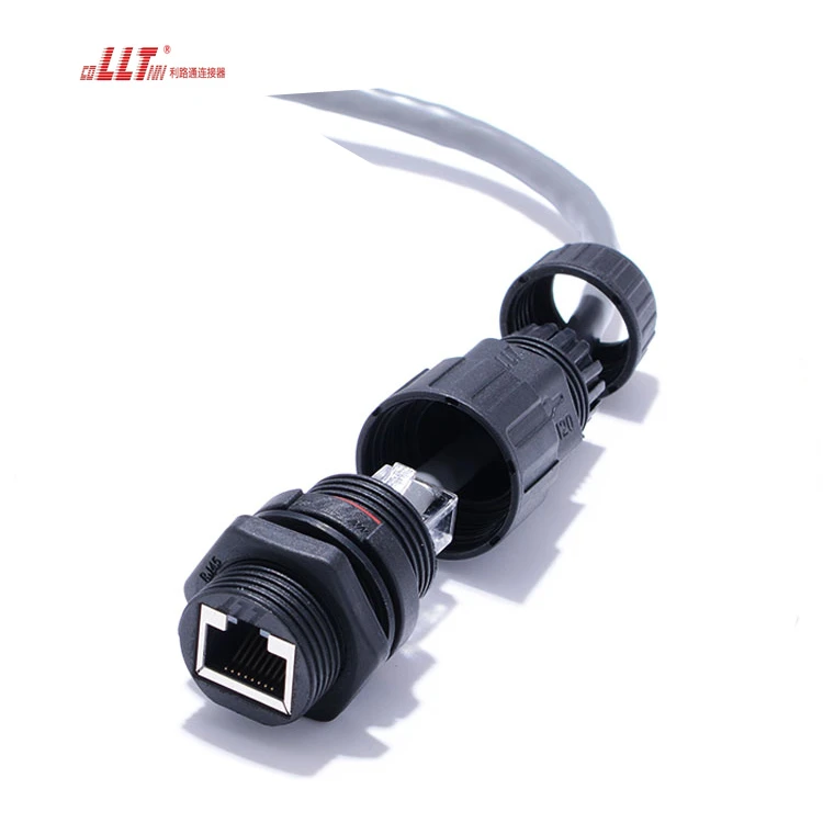 LLT Factory Rear Ethernet 8P8C Field Assembly Circular IP68 RJ45 Waterproof Connector detail 4