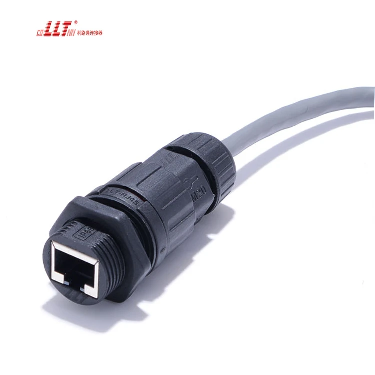 LLT Factory Rear Ethernet 8P8C Field Assembly Circular IP68 RJ45 Waterproof Connector detail 5