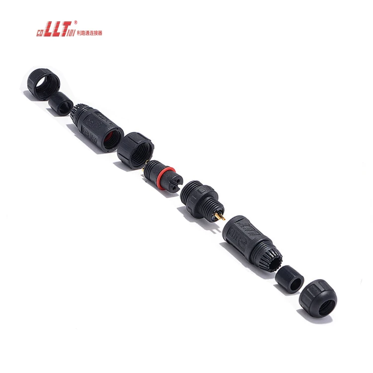 LLT Connector 2pin Male Female M12 Electrical Wire Ip68 Waterproof Power Assembly Connector detail 5