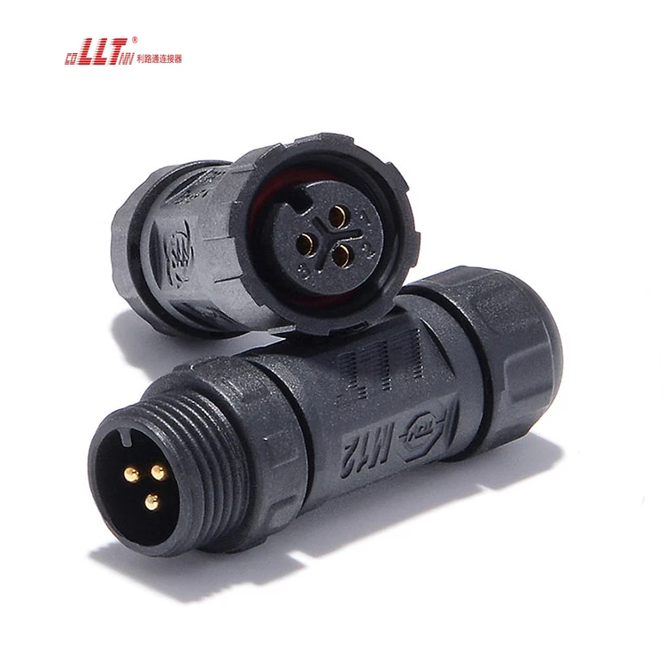 LLT Factory Mini Sensor 3pin M12 Thread Lock IP68 Waterproof Solder Wire Video connector detail 3