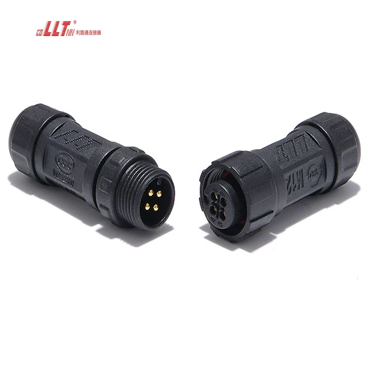 LLT Connector 4 Pin IP68 Waterproof M12 Electrical Wire Screw Sensor Connector thumbnail