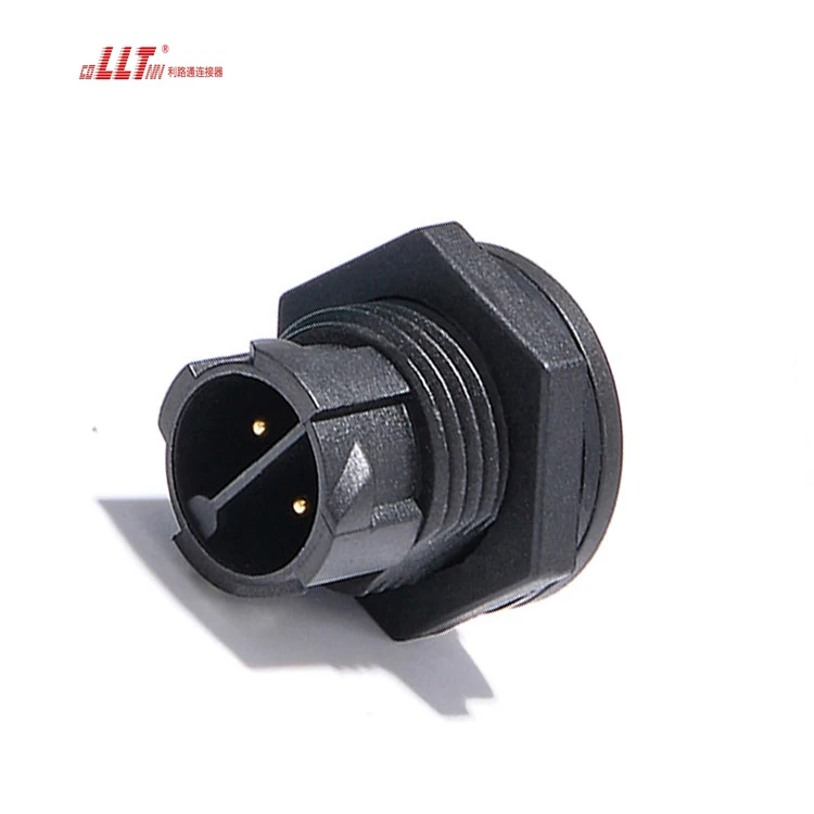 LLT Electrical IP68 Waterproof Power 2pin M16 Push Lock Panel Mount Connector detail 6