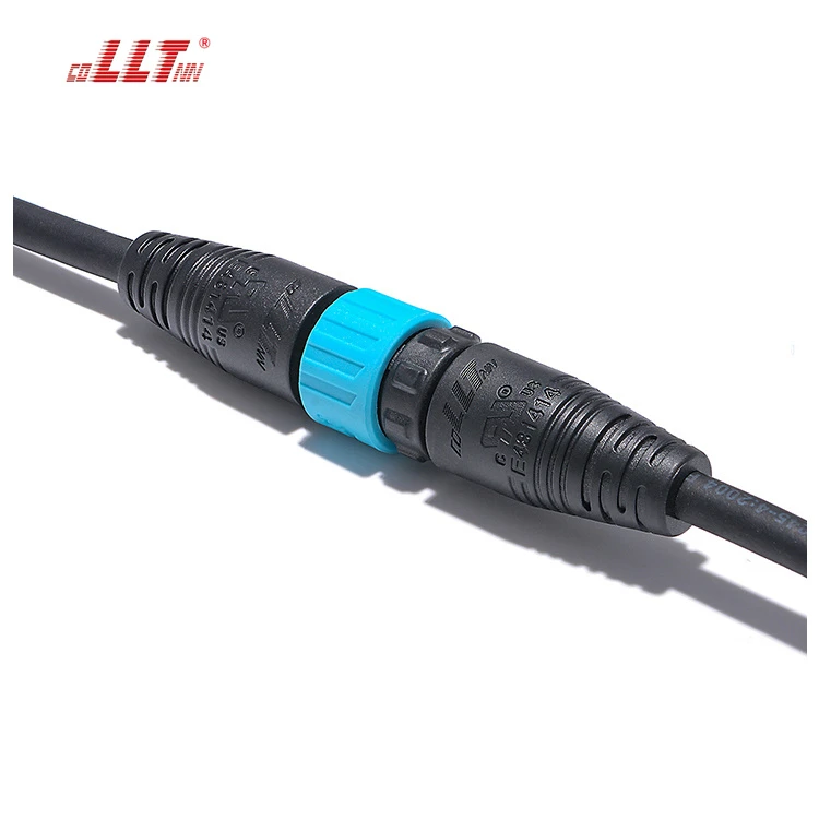 LLT M16 2+3 pin push lock waterproof cable connector detail 5
