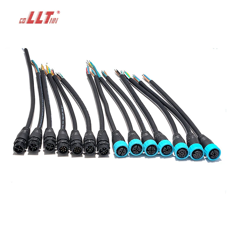LLT M16 2+3 pin push lock waterproof cable connector detail 6