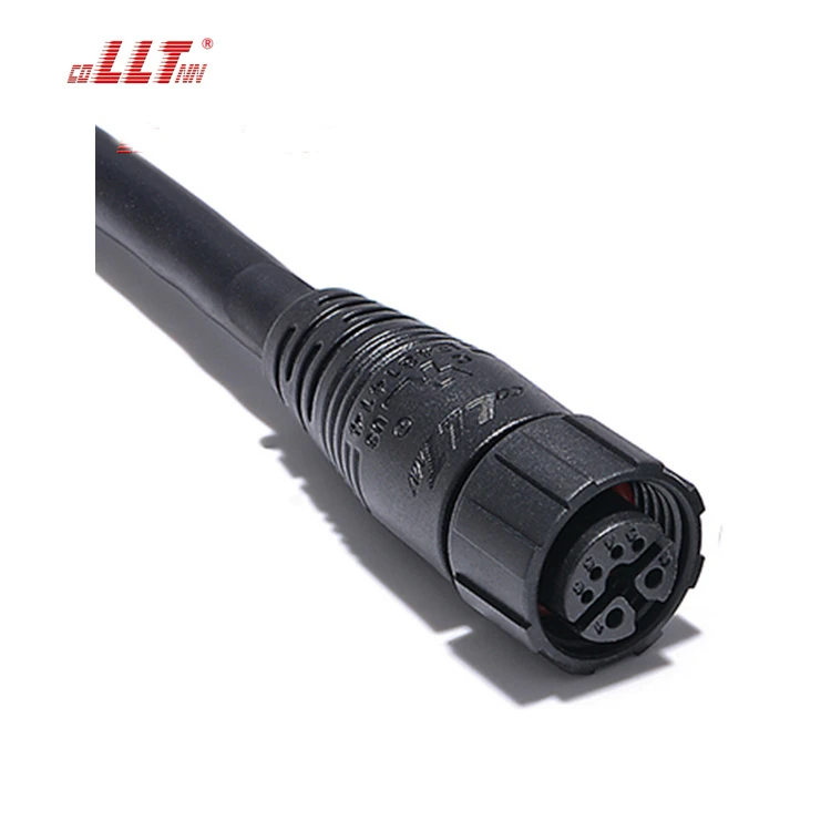 LLT M16 2+4 pin waterproof cable connector detail 3