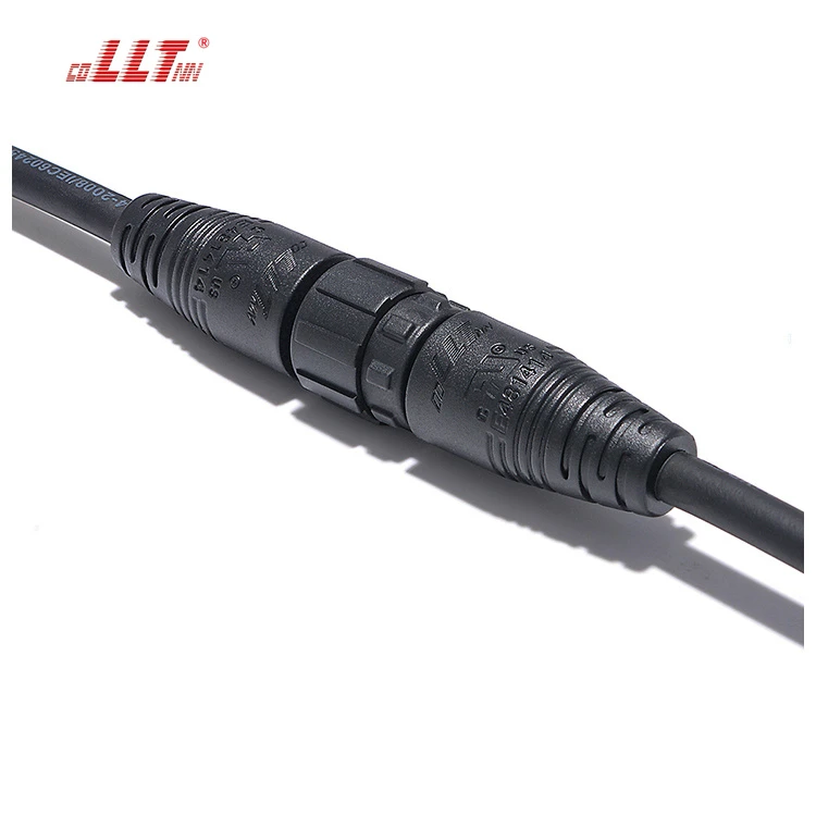 LLT M16 2+4 pin waterproof cable connector detail 5