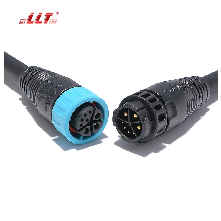LLT M19 push lock 3+5 pin waterproof cable connector
