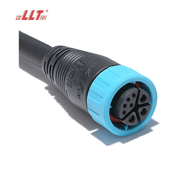 LLT M19 push lock 3+5 pin waterproof cable connector detail 3