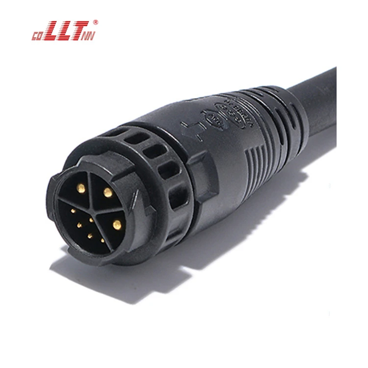 LLT M19 push lock 3+5 pin waterproof cable connector detail 4