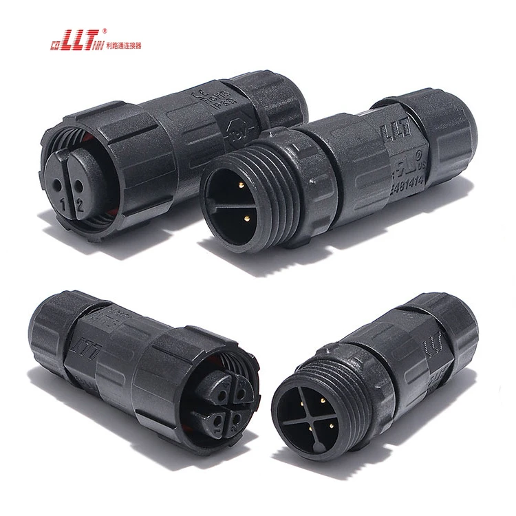 LLT 2pin M16 Male Female Electrical Wire IP687 Waterproof Connector