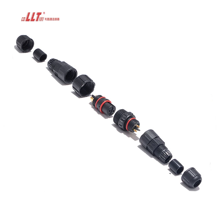 LLT 2pin M16 Male Female Electrical Wire IP687 Waterproof Connector