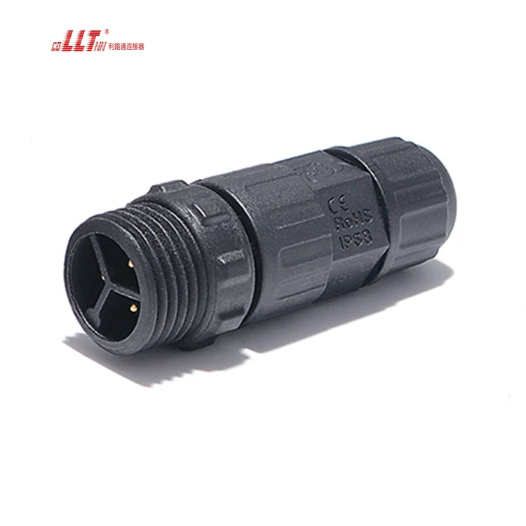 LLT M16 IP68 Wire to Wire Electrical Screw Led Light 3pin Waterproof Connector detail 3