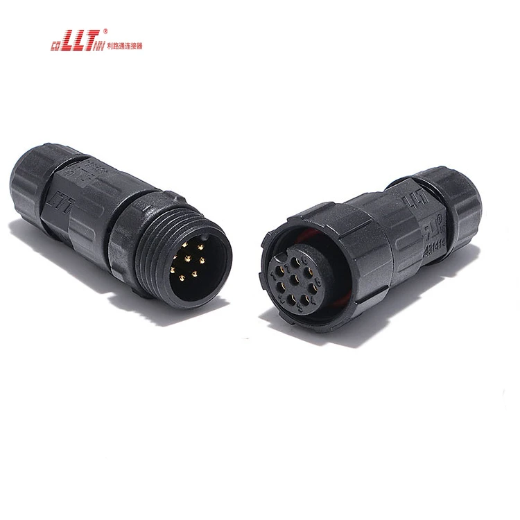 LLT Factory M16 8pin Circular Multipin Screw Wire IP68 Waterproof Data Connector