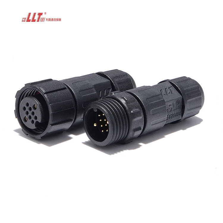LLT M16 300V+60V 2+3 Pin IP68 Waterproof Electrical Wire Connector Nylon Male Female Waterproof Plug Cable Connector