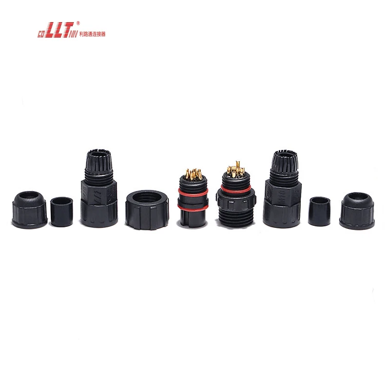 LLT M16 300V+60V 2+3 Pin IP68 Waterproof Electrical Wire Connector Nylon Male Female Waterproof Plug Cable Connector detail 4