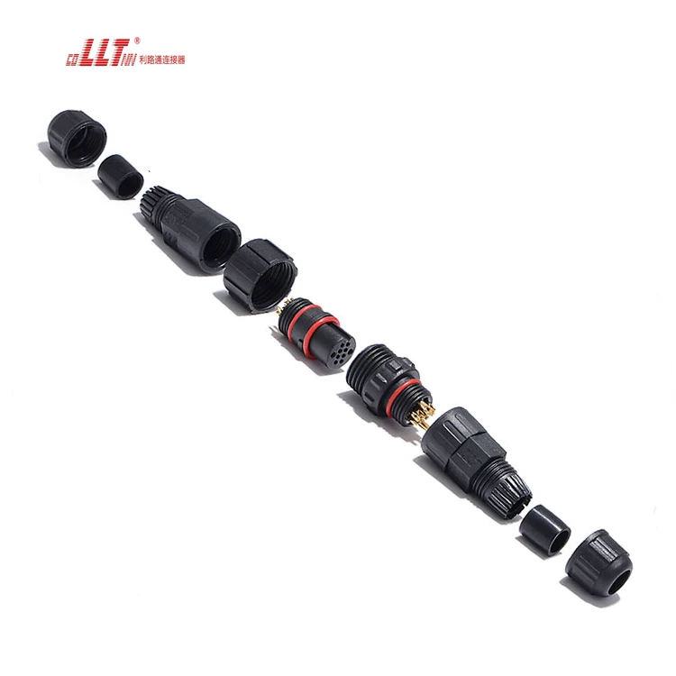 LLT M16 300V+60V 2+3 Pin IP68 Waterproof Electrical Wire Connector Nylon Male Female Waterproof Plug Cable Connector detail 5