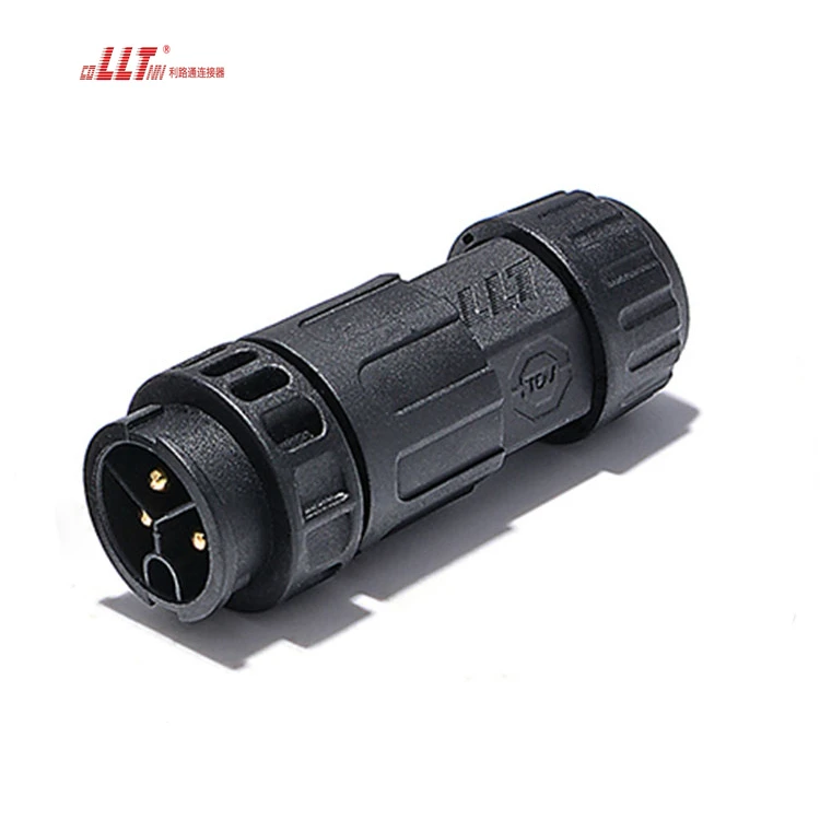LLT Male Female M19 Plug IP68 Bayonet Lock Screw Wire Power 3pin Waterproof Connector detail 6