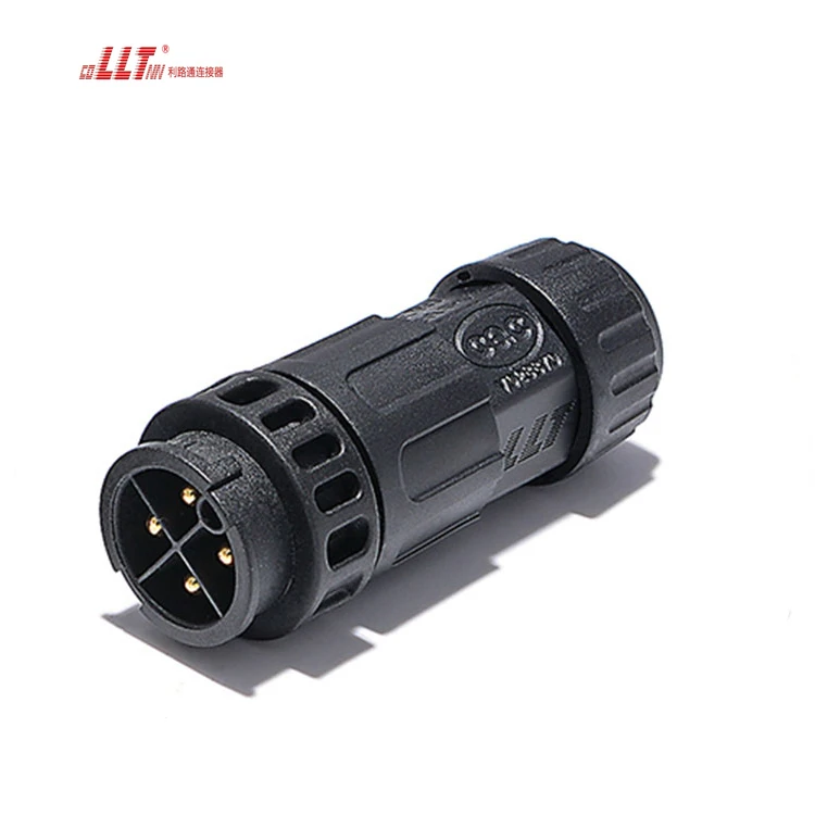LLT 4pin M19 Plastic Insulation IP68 Waterproof Electrical Wire Power Connector detail 4