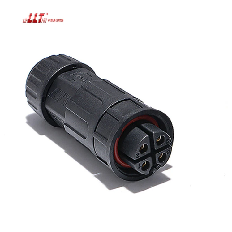 LLT 4pin M19 Plastic Insulation IP68 Waterproof Electrical Wire Power Connector detail 7