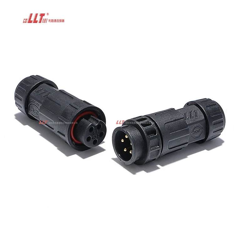 LLT Plastic Electrical 5pin M19 Bayonet Lock Wire IP68 Waterproof Power Connector thumbnail
