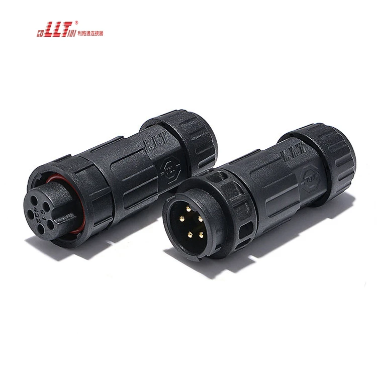 LLT Plastic Electrical 5pin M19 Bayonet Lock Wire IP68 Waterproof Power Connector detail 4