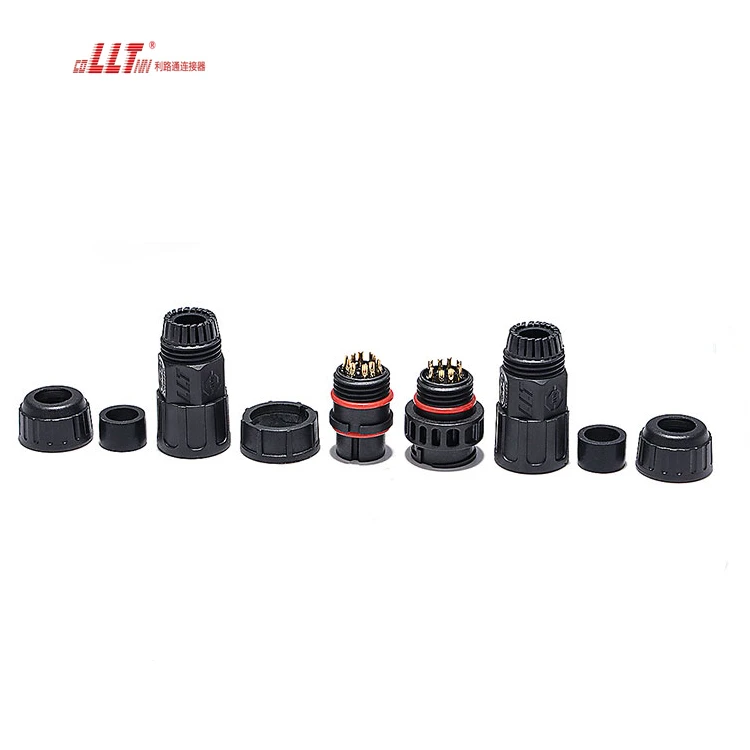 LLT 10pin M19 Male Female Electrical Wire IP68 Waterproof Data Connector detail 5