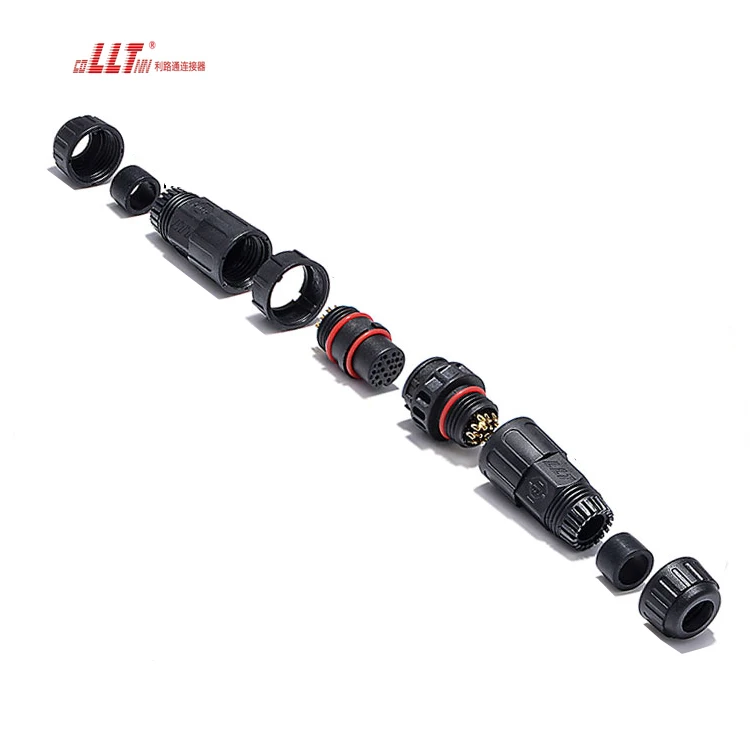 LLT Multi Pin 14pin Small Ampere Plastic IP68 Waterproof Electrical Cable for signal Transmission detail 5