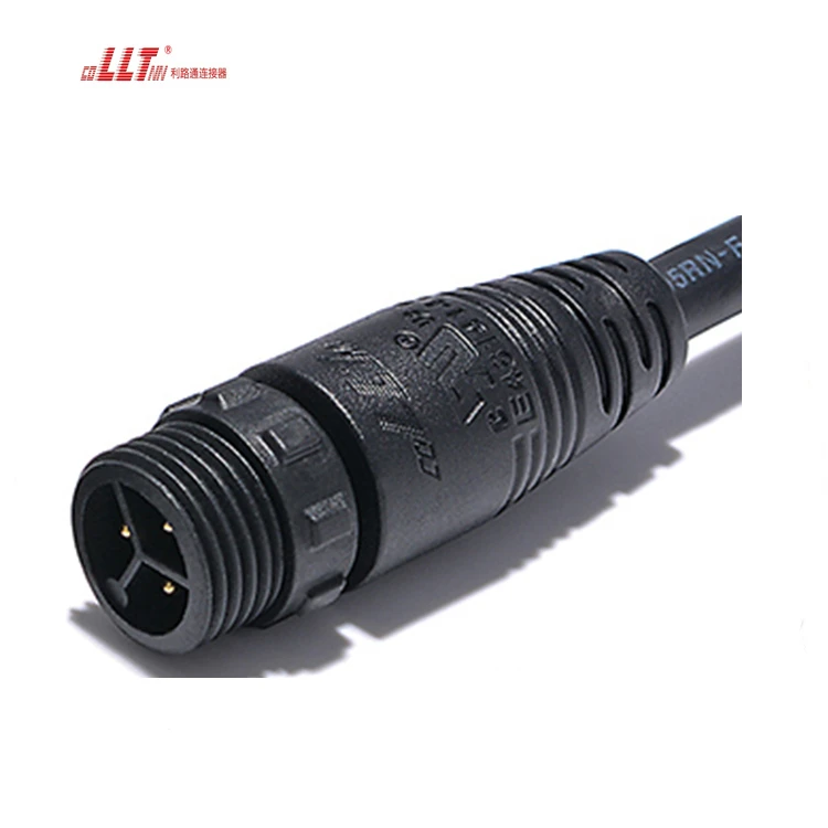 LLT Connector 3pin M16 Plastic PA66 Led Power Light Cable Connector detail 2