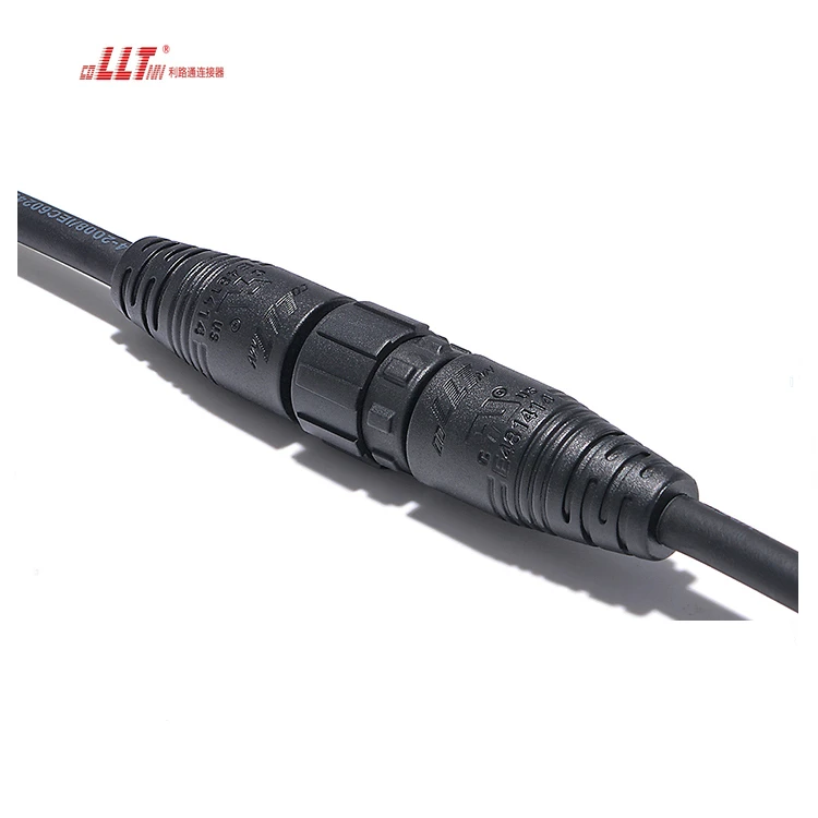 LLT 12pin High Quality Led Strip Plug M16 IP67 Waterproof Wire Cable Data Connector detail 5